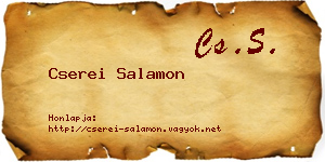 Cserei Salamon névjegykártya